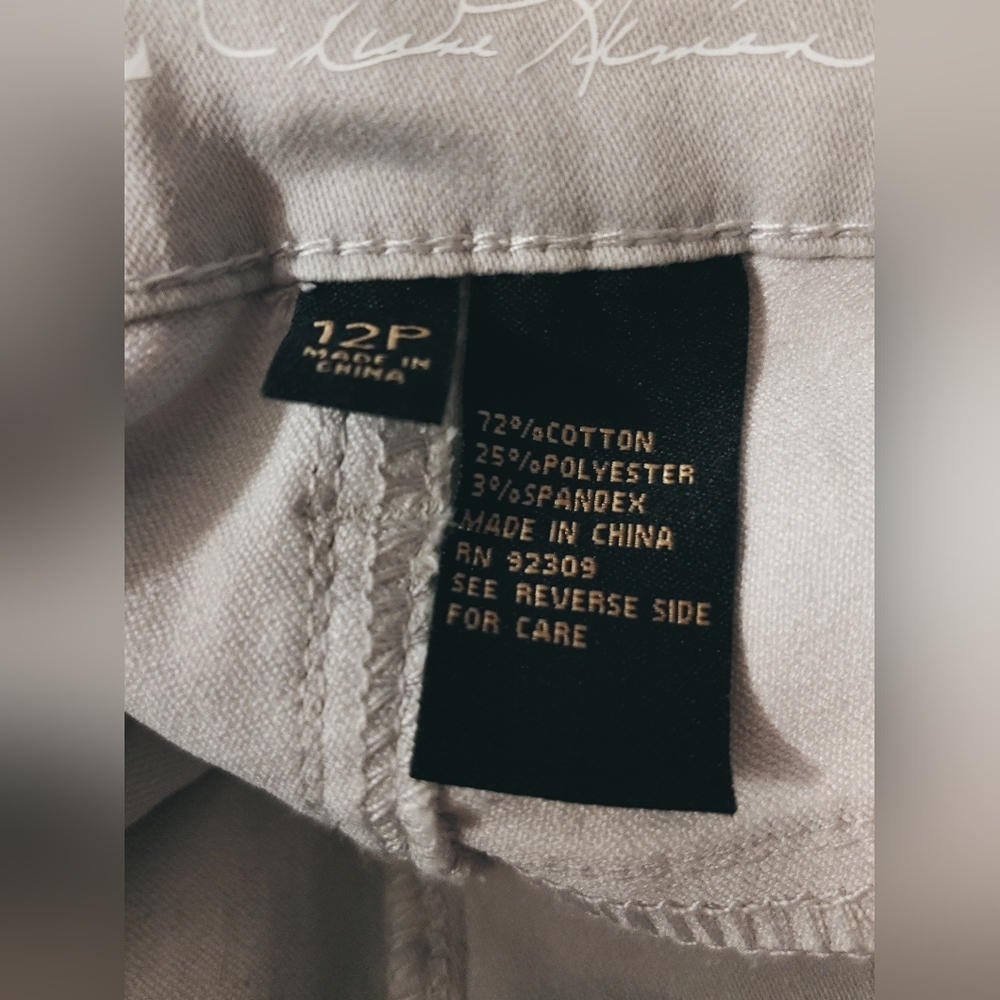 NWOT DG2 Diane Gilman Gray Studded Pants sz 12P - Picture 6 of 7